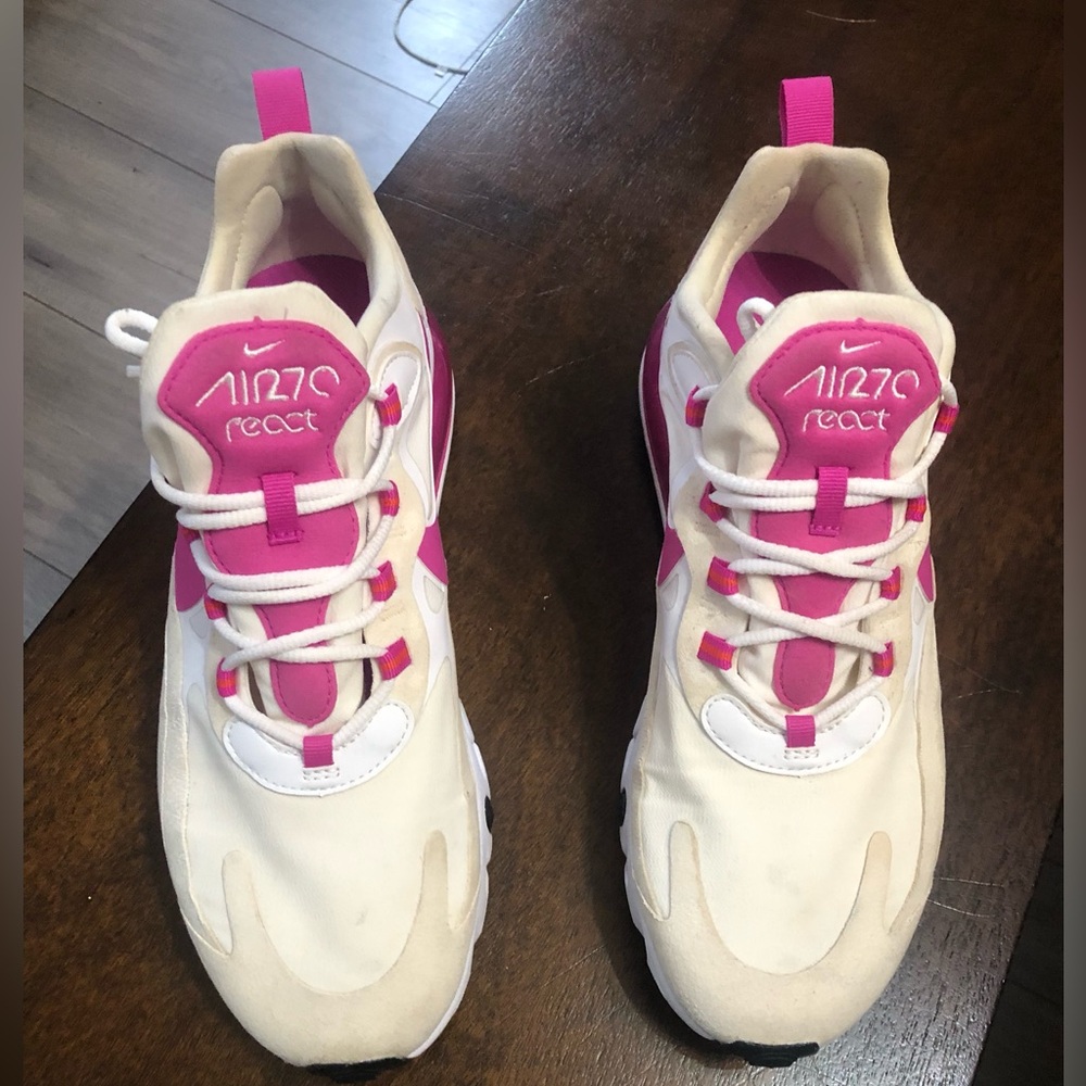 Women’s Nike Air Max 270 React ‘Fire Pink Cream size 10.5 - Picture 4 of 7